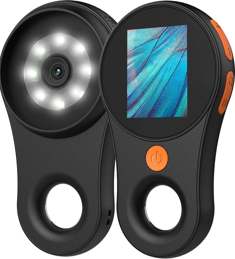 IWOBAC Digital Microscope Handheld 2.0 inch IPS Color Screen,Portable Digital Magnifying Glass 500x,Marco Microscopes,uilt-in 8LED Lights,USB Compatible with PC Windows, Mac OS - Image 1
